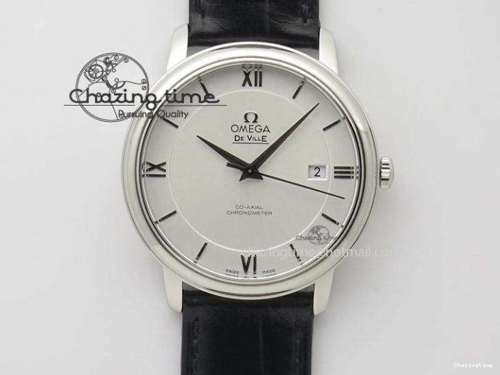 0103 Planet Ocean Master Chrono SS OM 1:1 Best Edition Black Dial On SS Bracelet A9900 V Fashionable 8113